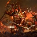 A Chaos Warrior of Khorne.