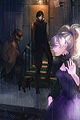 The Black Reaper and his team in an alley.