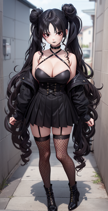 Sagiko in her usual clothes.