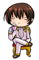 Chibi Kaoru enjoying some tea